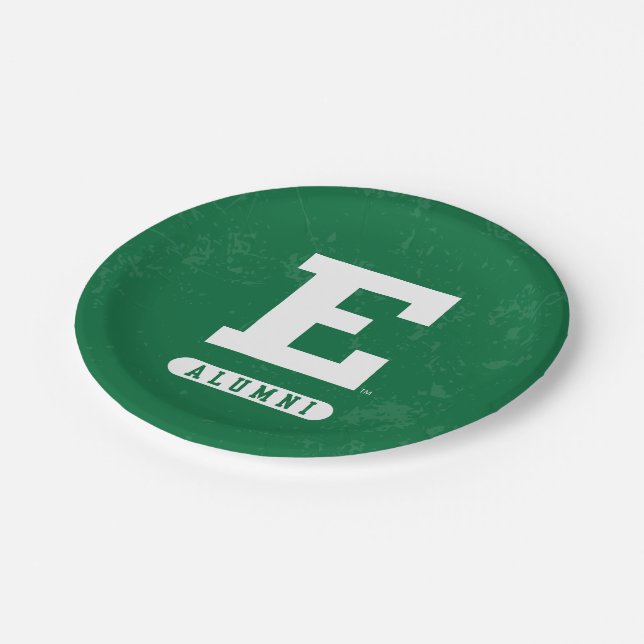 Eastern Michigan State Distressed Paper Plates (Angled)