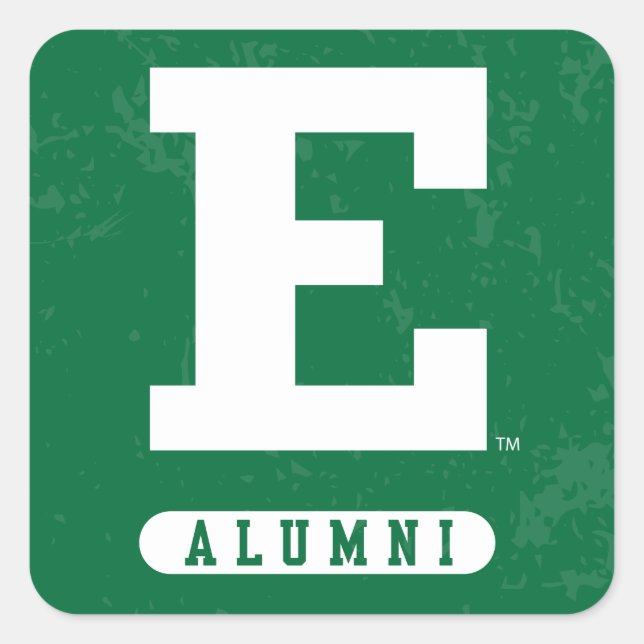 Eastern Michigan State Distressed Square Sticker (Front)