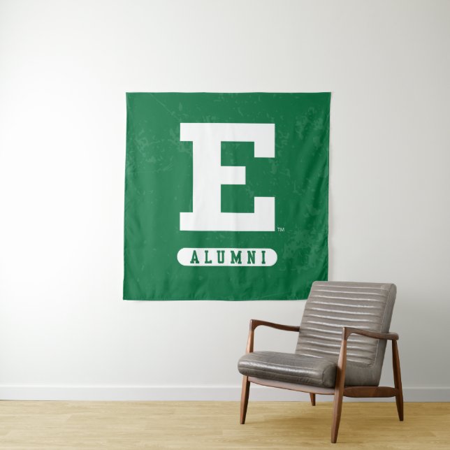 Eastern Michigan State Distressed Tapestry (In Situ)