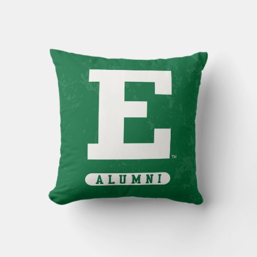 Eastern Michigan State Distressed Throw Pillow