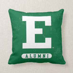 Eastern Michigan State Distressed Throw Pillow