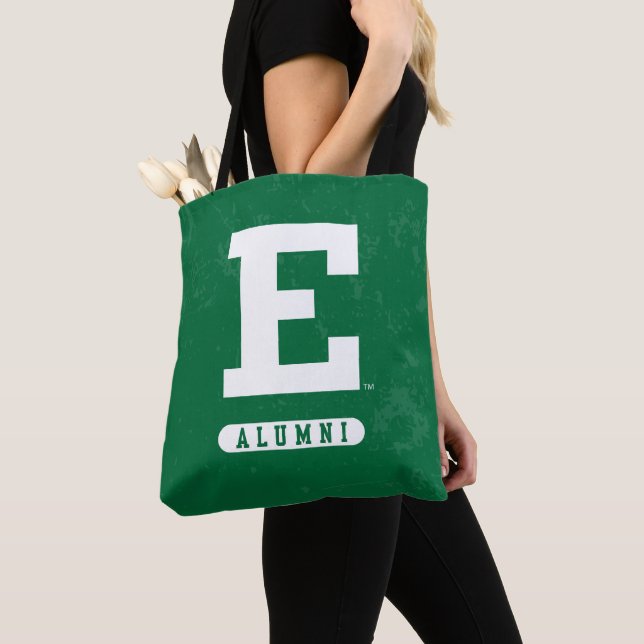 Eastern Michigan State Distressed Tote Bag (Close Up)