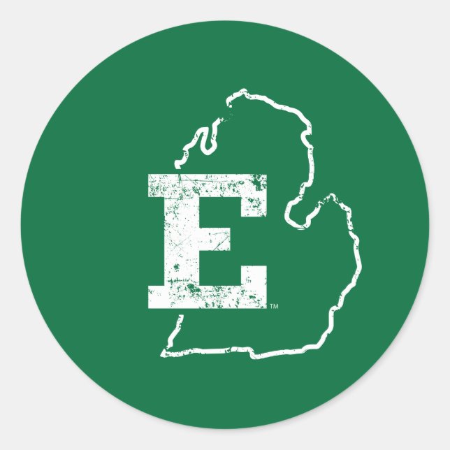 Eastern Michigan State Love Classic Round Sticker (Front)