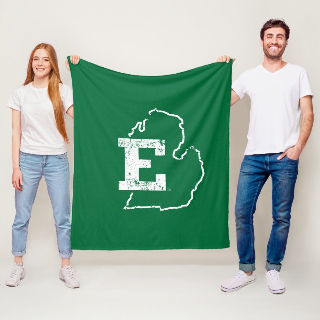 Eastern Michigan State Love Fleece Blanket (In Situ)