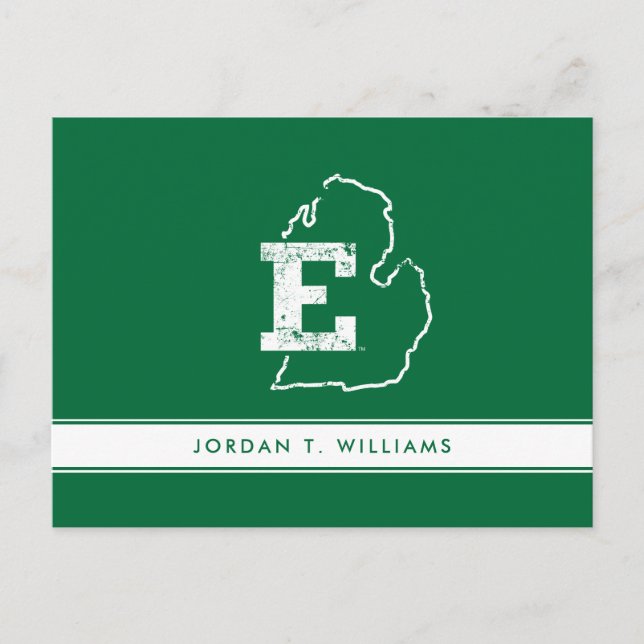 Eastern Michigan State Love Invitation Postcard (Front)
