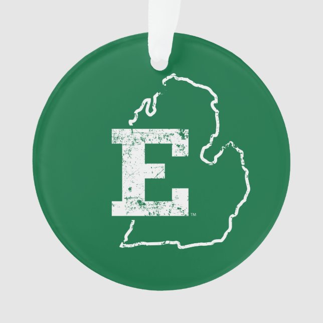 Eastern Michigan State Love Ornament (Front)