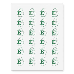 Eastern Michigan State Love Temporary Tattoos