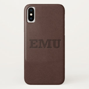 Eastern Michigan University Leather iPhone X Case