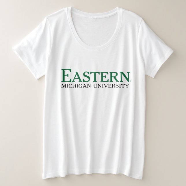 Eastern Michigan University Plus Size T-Shirt (Design Front)