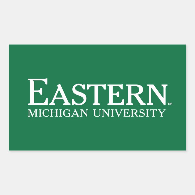 Eastern Michigan University Rectangular Sticker (Front)
