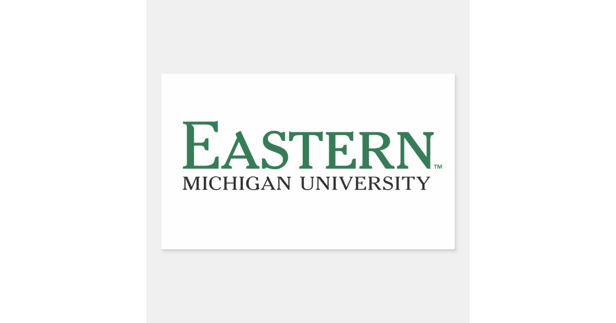 Eastern Michigan University Rectangular Sticker Zazzle