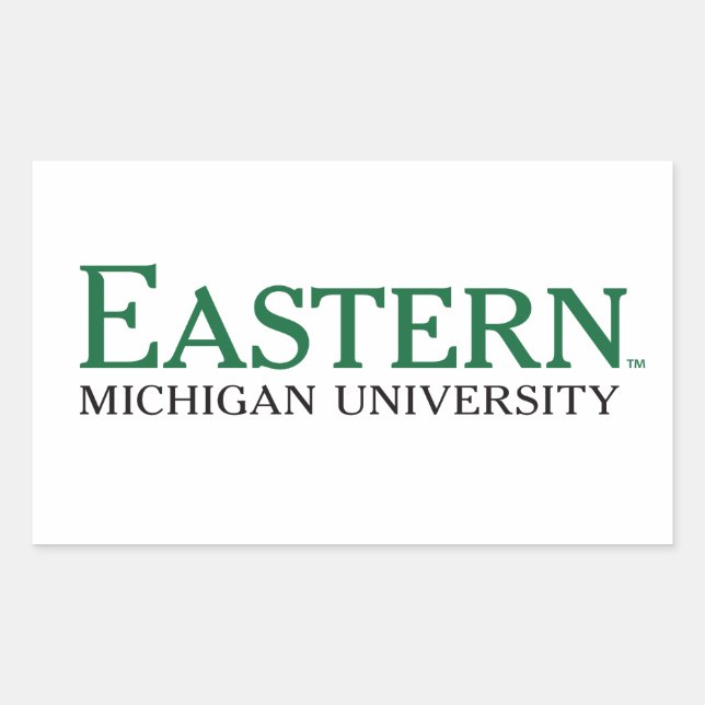 Eastern Michigan University Rectangular Sticker (Front)