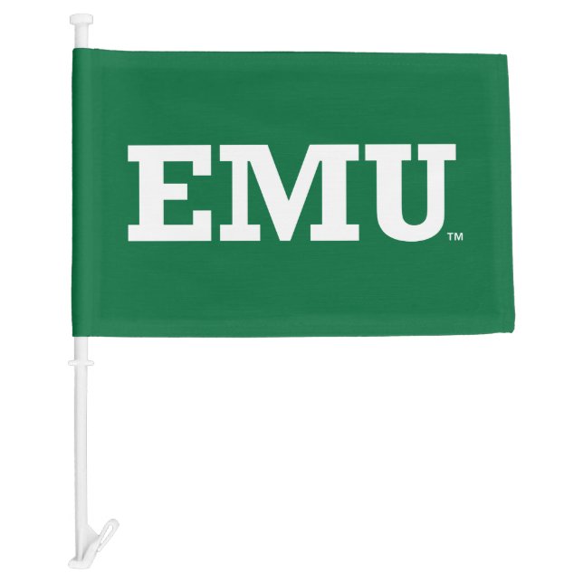 Eastern Michigan Wordmark Car Flag (Front)