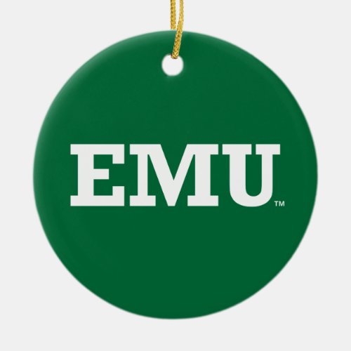 Eastern Michigan Wordmark Ceramic Ornament