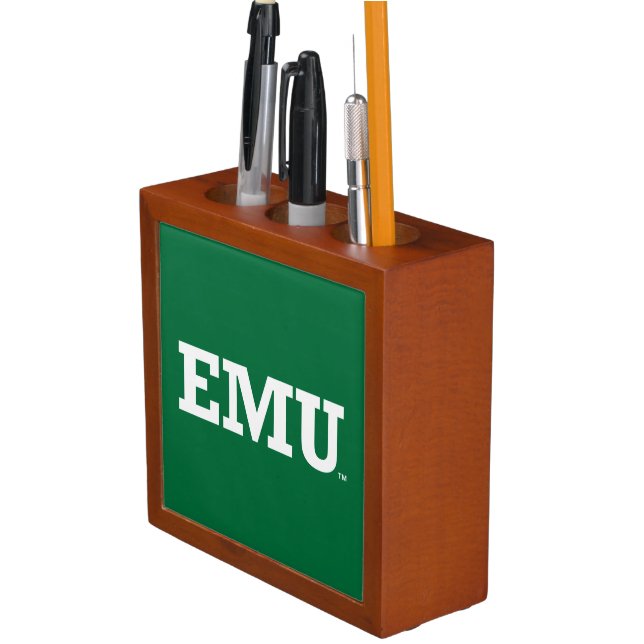 Eastern Michigan Wordmark Desk Organizer (In Situ)