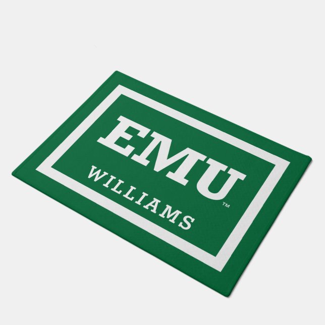 Eastern Michigan Wordmark Doormat (Angled)