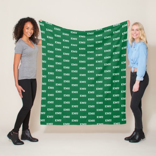 Eastern Michigan Wordmark Fleece Blanket