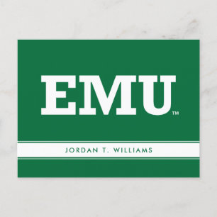 Eastern Michigan Wordmark Invitation Postcard