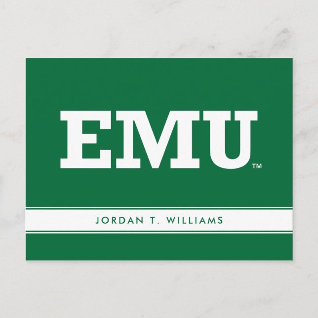 Eastern Michigan Wordmark Invitation Postcard (Front)