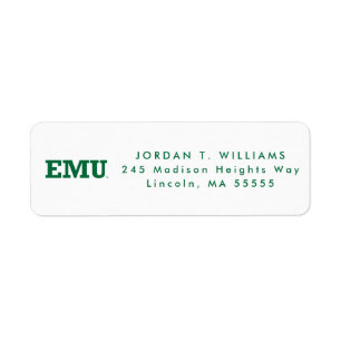 Eastern Michigan Wordmark Label