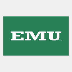 Eastern Michigan Wordmark Rectangular Sticker