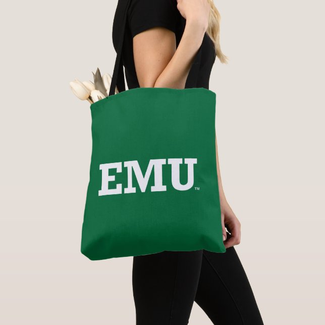 Eastern Michigan Wordmark Tote Bag (Close Up)