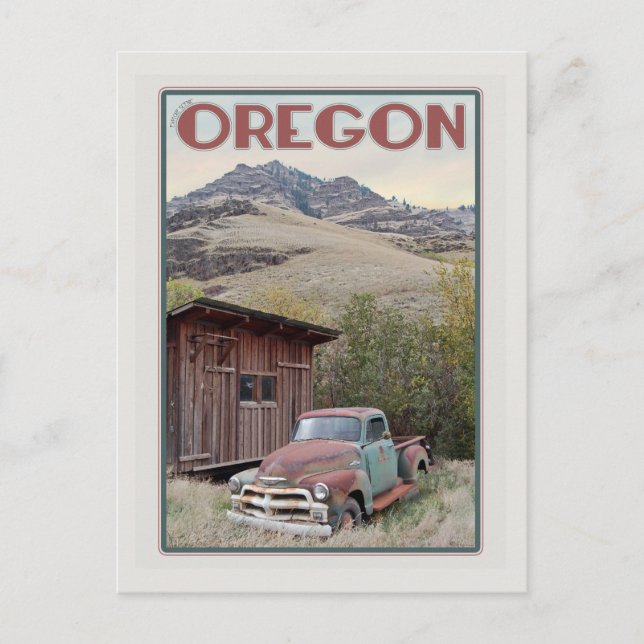 Eastern Oregon Vintage Truck Postcard (Front)