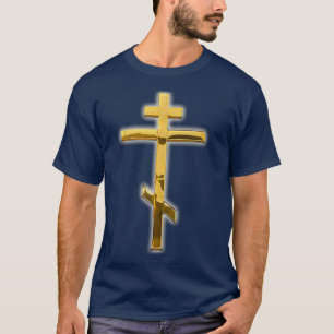 EASTERN ORTHODOX CHURCH CROSS RUSSIAN GREEK T-Shirt