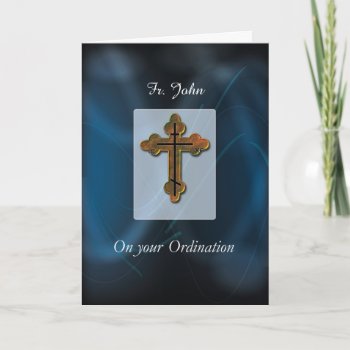 Eastern Orthodox Cross Ordination Congratulations Card by Religious_SandraRose at Zazzle