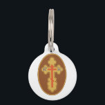 Eastern Orthodox Cross Pet ID Tag<br><div class="desc">This design is perfect for a variety of religious-themed projects such as Bible covers,  bookmarks,  framed embroidery and more.</div>