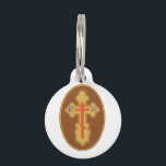 Eastern Orthodox Cross Pet ID Tag<br><div class="desc">This design is perfect for a variety of religious-themed projects such as Bible covers,  bookmarks,  framed embroidery and more.</div>