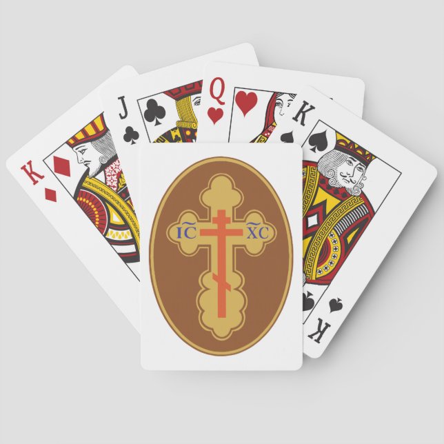 Eastern Orthodox Cross Poker Cards (Back)