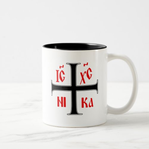 Eastern Orthodox Cross Two_Tone Coffee Mug