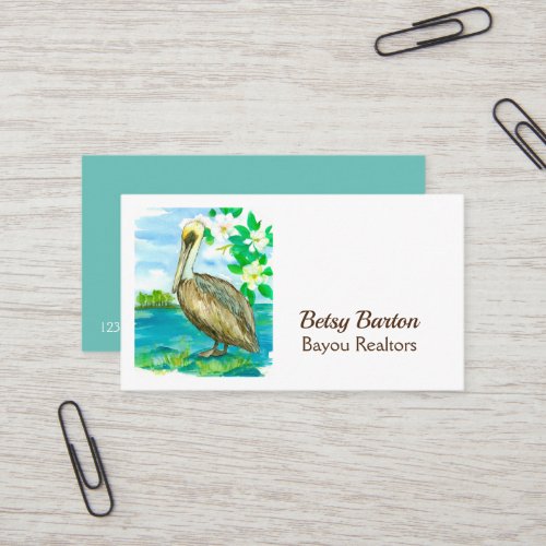 Eastern Pelican Bayou Southern Waterfowl Bird Business Card