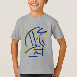 Eastern Pictograms - Blues, Yellows T-Shirt
