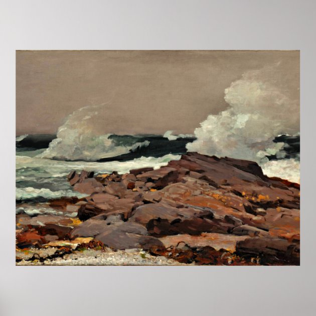 Eastern Point, Fine Art By Winslow Homer Poster | Zazzle