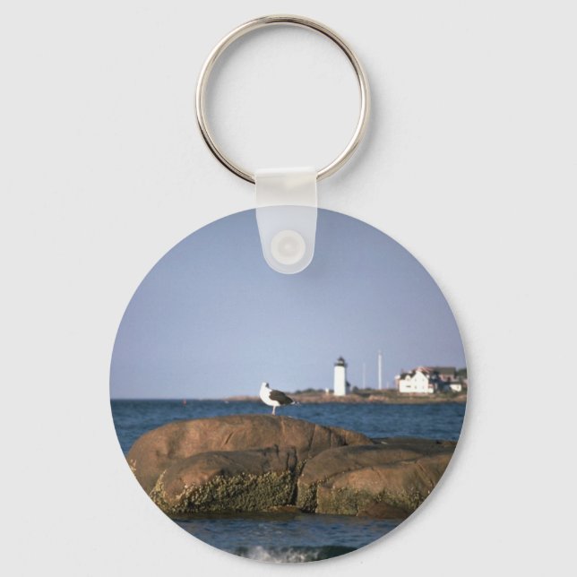 Eastern Point lighthouse, Gloucester, Massachusett Keychain (Front)