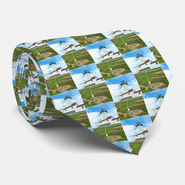 Eastern Point Lighthouse, Massachusetts Mens Tie (Rolled)