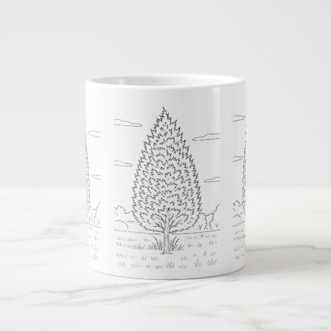 Eastern Red Cedar - Juniperus virginiana - Native  Giant Coffee Mug (Front)