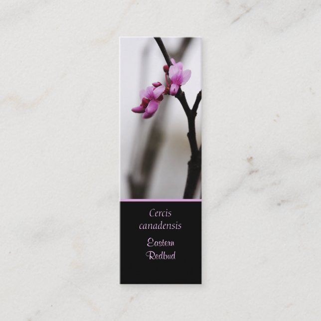 Eastern Redbud Bookmark Skinny Business Card (Front)