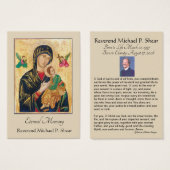 Eastern Rite Catholic Byzantine Funeral Holy Card (Front & Back)