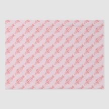 Eastern School Whiting Fish in Red on Soft Pink
