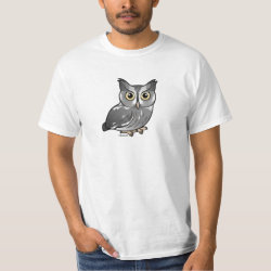 Eastern Screech Owl (Gray Phase) Men's Crew Value T-Shirt