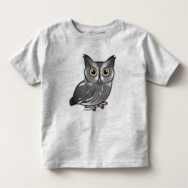 Eastern Screech Owl (Gray Phase) Toddler T-shirt (Front)