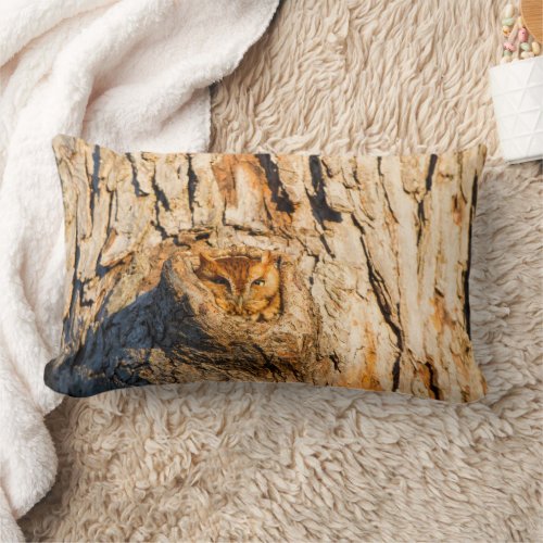 Eastern Screech_Owl Lumbar Pillow