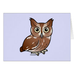 Eastern Screech Owl (Red Phase) Greeting Card