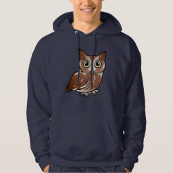 Eastern Screech Owl (Red Phase) Men's Basic Hooded Sweatshirt