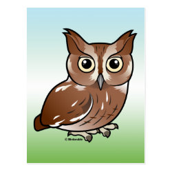 Eastern Screech Owl (Red Phase) Postcard