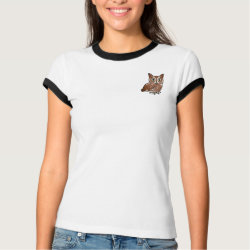 Eastern Screech Owl (Red Phase) Ladies Ringer T-Shirt