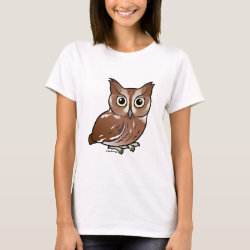 Eastern Screech Owl (Red Phase) Women's Basic T-Shirt